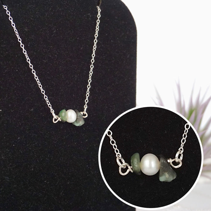 Emerald & Pearl - Charm Necklace Designs by Nature Gems
