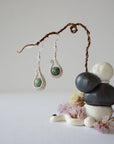 Emerald Silver Plated Drop U-Shape Earring Designs by Nature Gems