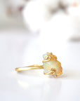 Fire Opal Adjustable Ring - 14k Gold Designs by Nature Gems