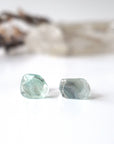 Green Fluorite Stud Earrings Designs by Nature Gems