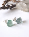 Green Fluorite Stud Earrings Designs by Nature Gems