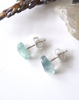 Green Fluorite Stud Earrings Designs by Nature Gems