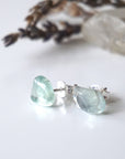 Green Fluorite Stud Earrings Designs by Nature Gems