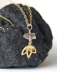 Herkimer Diamond Charm Necklace - 14K Gold-Filled DesignsbyNatureGems