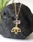 Herkimer Diamond Charm Necklace - 14K Gold-Filled DesignsbyNatureGems