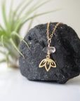 Herkimer Diamond Charm Necklace - 14K Gold-Filled DesignsbyNatureGems