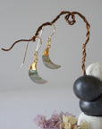 Labradorite 14K Gold Moon Earring Designs by Nature Gems