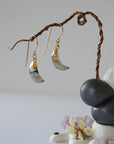 Labradorite 14K Gold Moon Earring Designs by Nature Gems