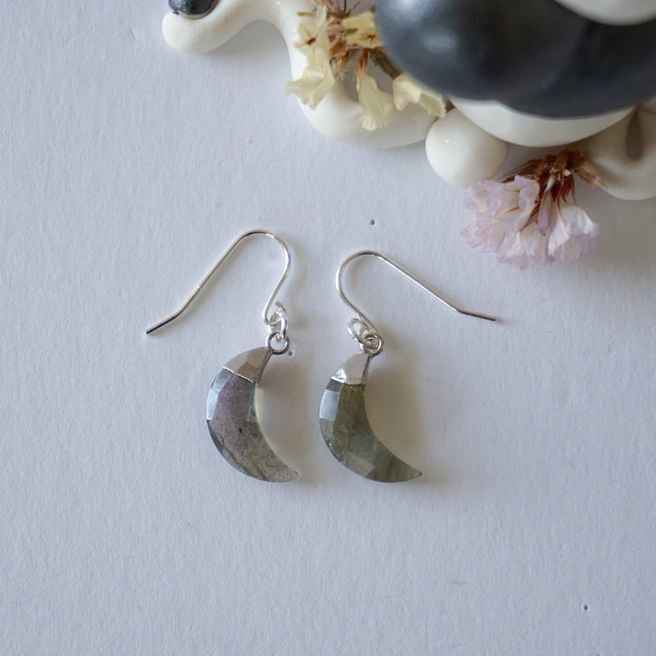 Labradorite Sterling Silver Moon Earring Designs by Nature Gems