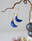 Lapis Lazuli 14K Gold Moon Earring Designs by Nature Gems