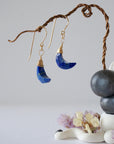 Lapis Lazuli 14K Gold Moon Earring Designs by Nature Gems