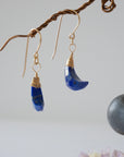 Lapis Lazuli 14K Gold Moon Earring Designs by Nature Gems