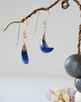 Lapis Lazuli 14K Gold Moon Earring Designs by Nature Gems