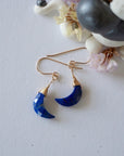 Lapis Lazuli 14K Gold Moon Earring Designs by Nature Gems