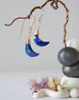 Lapis Lazuli 14K Gold Moon Earring Designs by Nature Gems