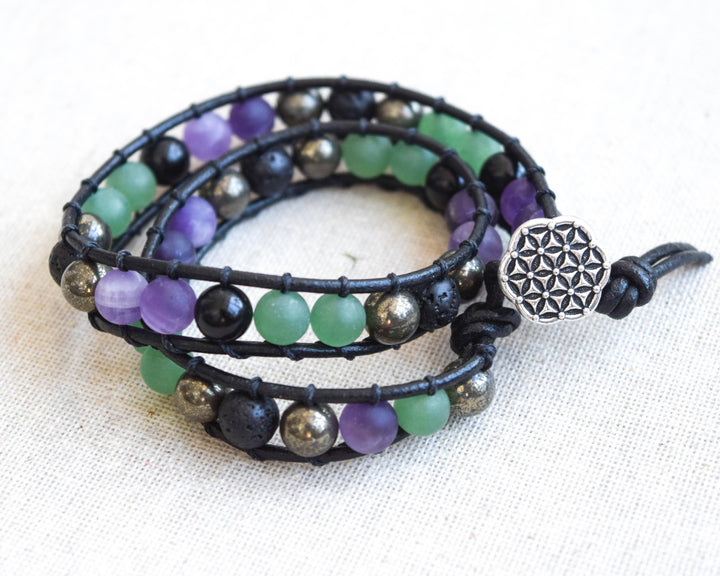 Manifesting Dream Healing Crystal Wrap Bracelet and Choker Designs by Nature Gems