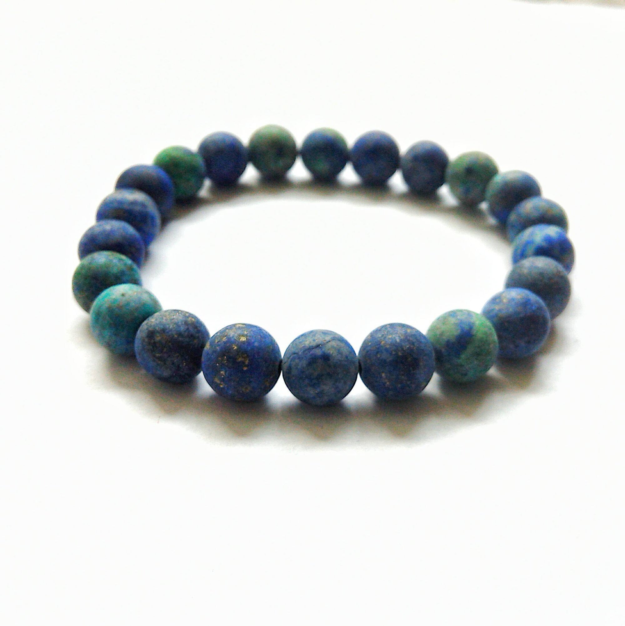 Matte Azurite Crystal Bracelet DesignsbyNatureGems