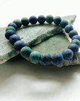 Matte Azurite Crystal Bracelet DesignsbyNatureGems