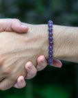 Men's Amethyst Mala Bracelet - Healing Crystal Bracelet for Meditation DesignsbyNatureGems