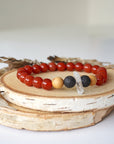 Men's Carnelion (Carnelian) Mala Bracelet DesignsbyNatureGems