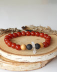 Men's Carnelion (Carnelian) Mala Bracelet DesignsbyNatureGems