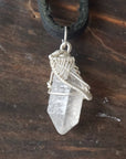 Men's Herkimer Diamond Pendant - Sterling Silver Designs by Nature Gems