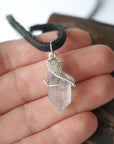 Men's Herkimer Diamond Pendant - Sterling Silver Designs by Nature Gems