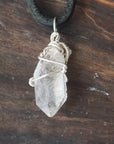 Men's Herkimer Diamond Pendant - Sterling Silver Designs by Nature Gems