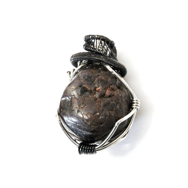 Men's Raw Garnet Crystal Necklace - January Birthstone Pendant DesignsbyNatureGems