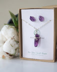 (NEW) Amethyst Charm and Earrings Set Designs by Nature Gems