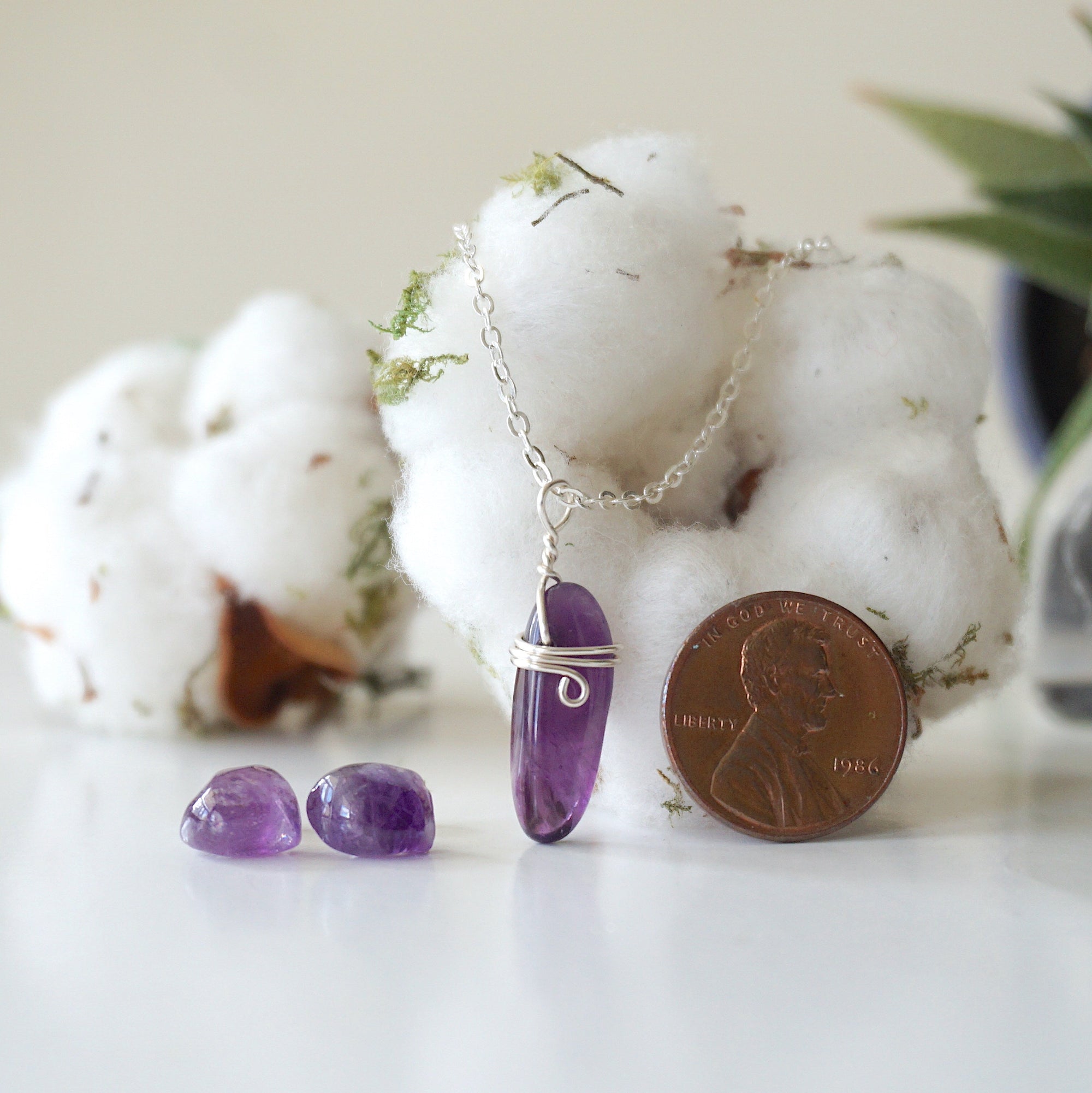 (NEW) Amethyst Charm and Earrings Set Designs by Nature Gems