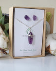 (NEW) Amethyst Charm and Earrings Set Designs by Nature Gems