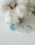 (NEW) Aquamarine Charm and Earrings Set Designs by Nature Gems