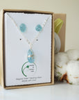 (NEW) Aquamarine Charm and Earrings Set Designs by Nature Gems