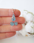 (NEW) Aquamarine Charm and Earrings Set Designs by Nature Gems