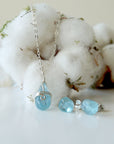 (NEW) Aquamarine Charm and Earrings Set Designs by Nature Gems