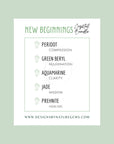 New Beginnings Crystals - Bundle Bags Designs by Nature Gems