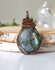 (New) Labradorite Necklace in Antique Bronze DesignsbyNatureGems