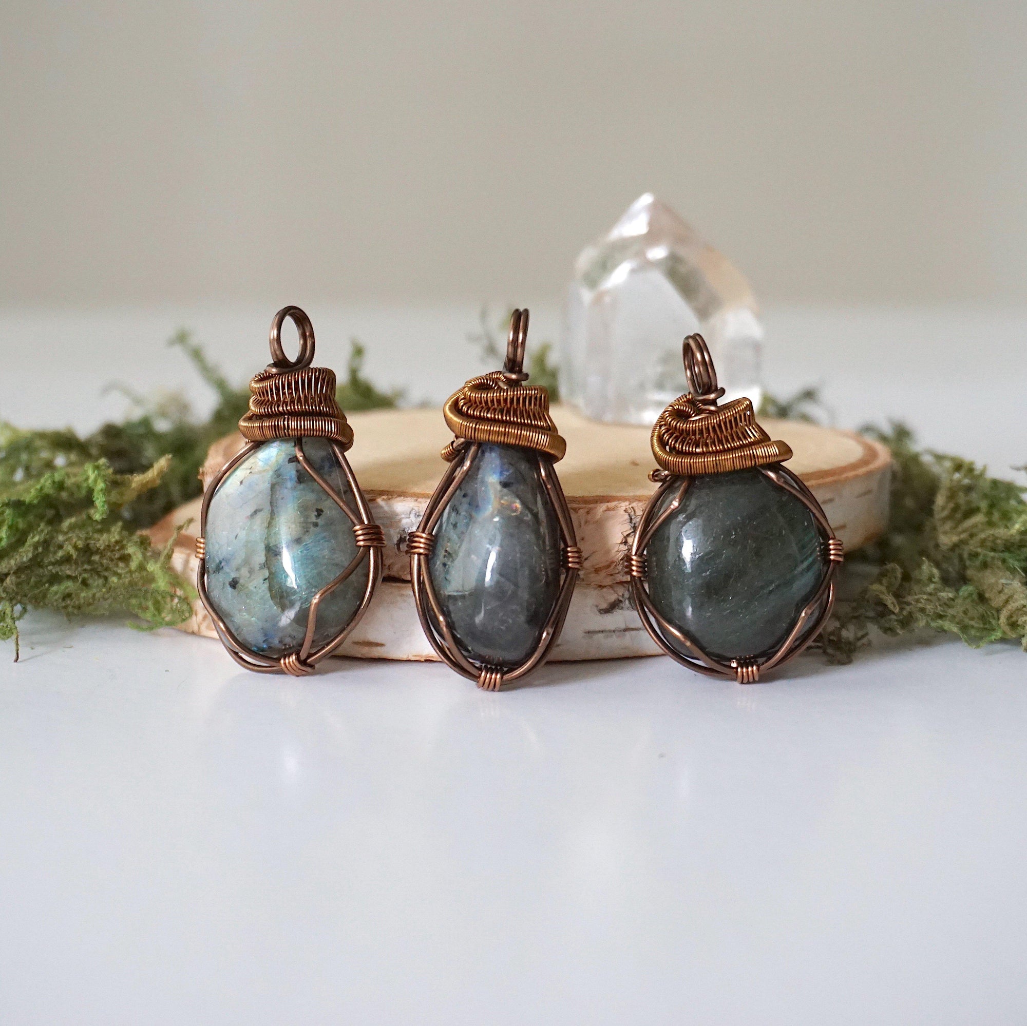 (New) Labradorite Necklace in Antique Bronze DesignsbyNatureGems