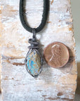 (New) Men's Fire Opal Pendant Necklace - Antiqued Silver DesignsbyNatureGems