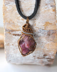 (NEW) Raw Ruby - Antique Bronze Pendant Designs by Nature Gems
