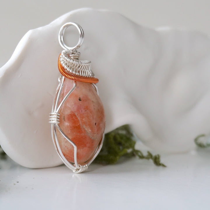(NEW) Raw Sunstone Pendant - Necklace Designs by Nature Gems