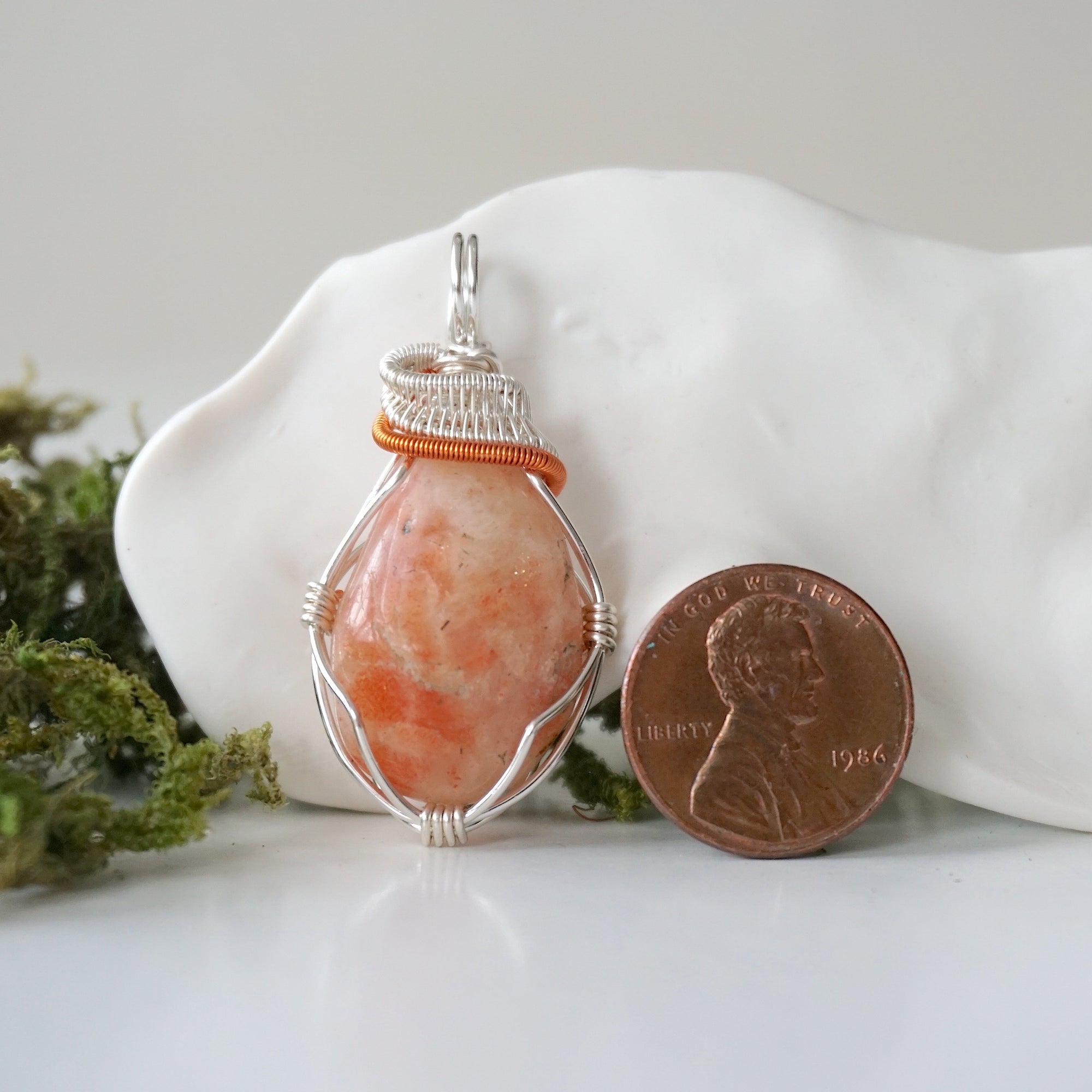 (NEW) Raw Sunstone Pendant - Necklace Designs by Nature Gems