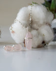 (NEW) Rose Quartz Charm and Earrings Set Designs by Nature Gems