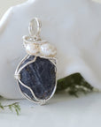 (NEW) Sapphire and Pearl - Sterling Silver Necklace Designs by Nature Gems