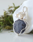 (NEW) Sapphire and Pearl - Sterling Silver Necklace Designs by Nature Gems