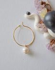 Pearl Gold Plated Hoop Earring Designs by Nature Gems