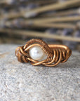 Pearl Ring in Antique Bronze DesignsbyNatureGems