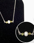 Peridot & Pearl - Charm Necklace Designs by Nature Gems