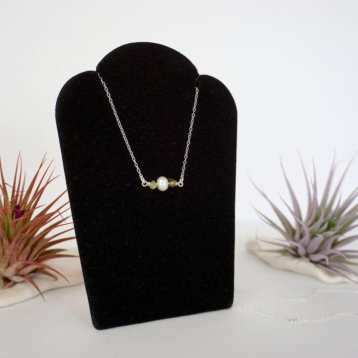 Peridot & Pearl - Charm Necklace Designs by Nature Gems